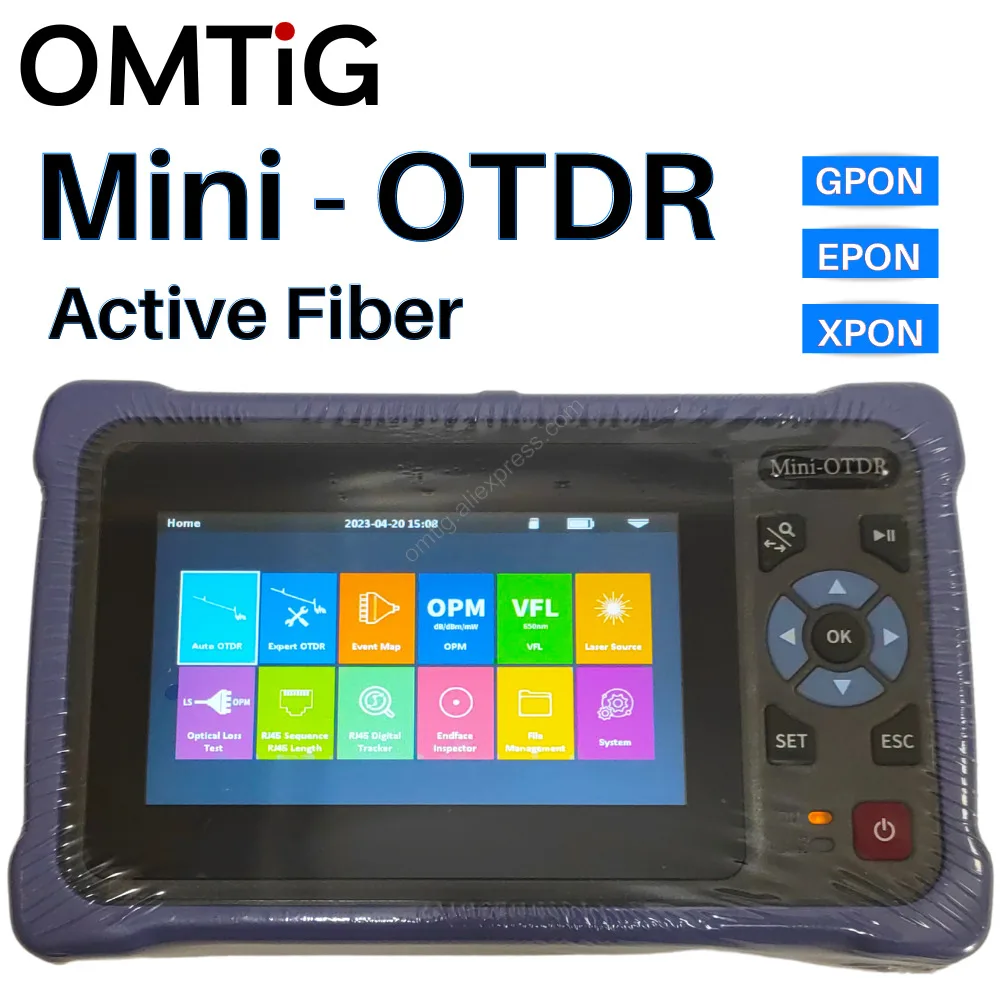 XPON GPON EPON Teste De Fibra Ativa OTDR Teste De Fibra Viva Mini Refletômetro Óptico VFL OLS OPM Mapa De Eventos Ethernet Testador 1610nm