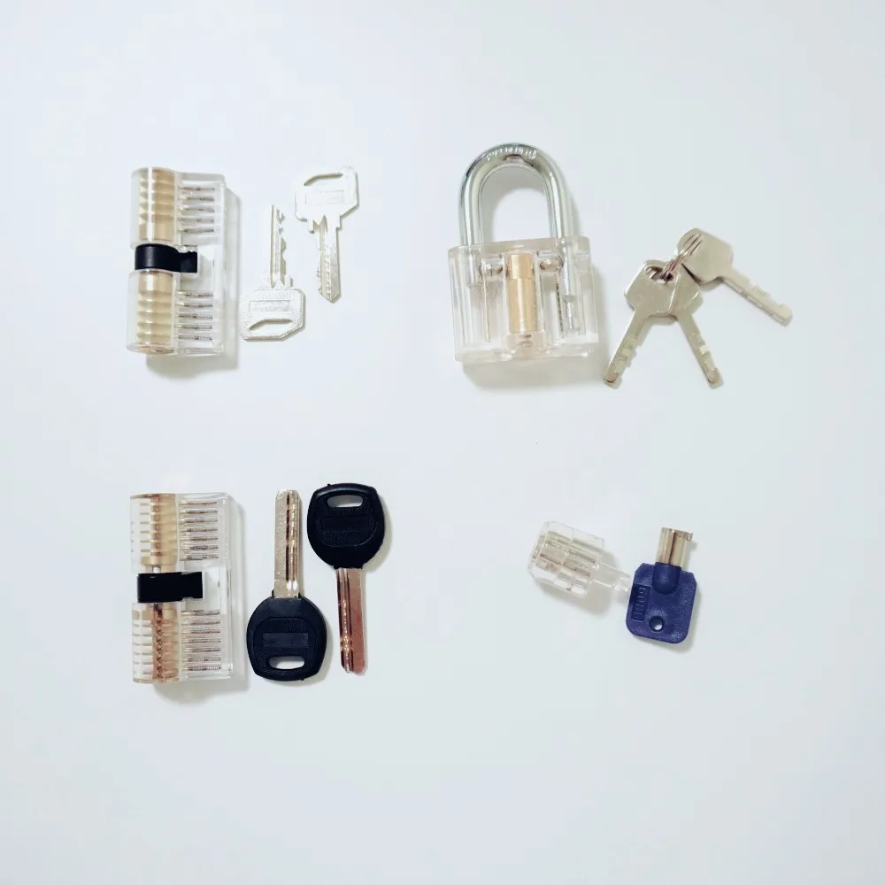 Multi-pal Transparent l Practice Locks Practice  Padlock Hasps Locksmith Training Tools Visible Locksmith Sets