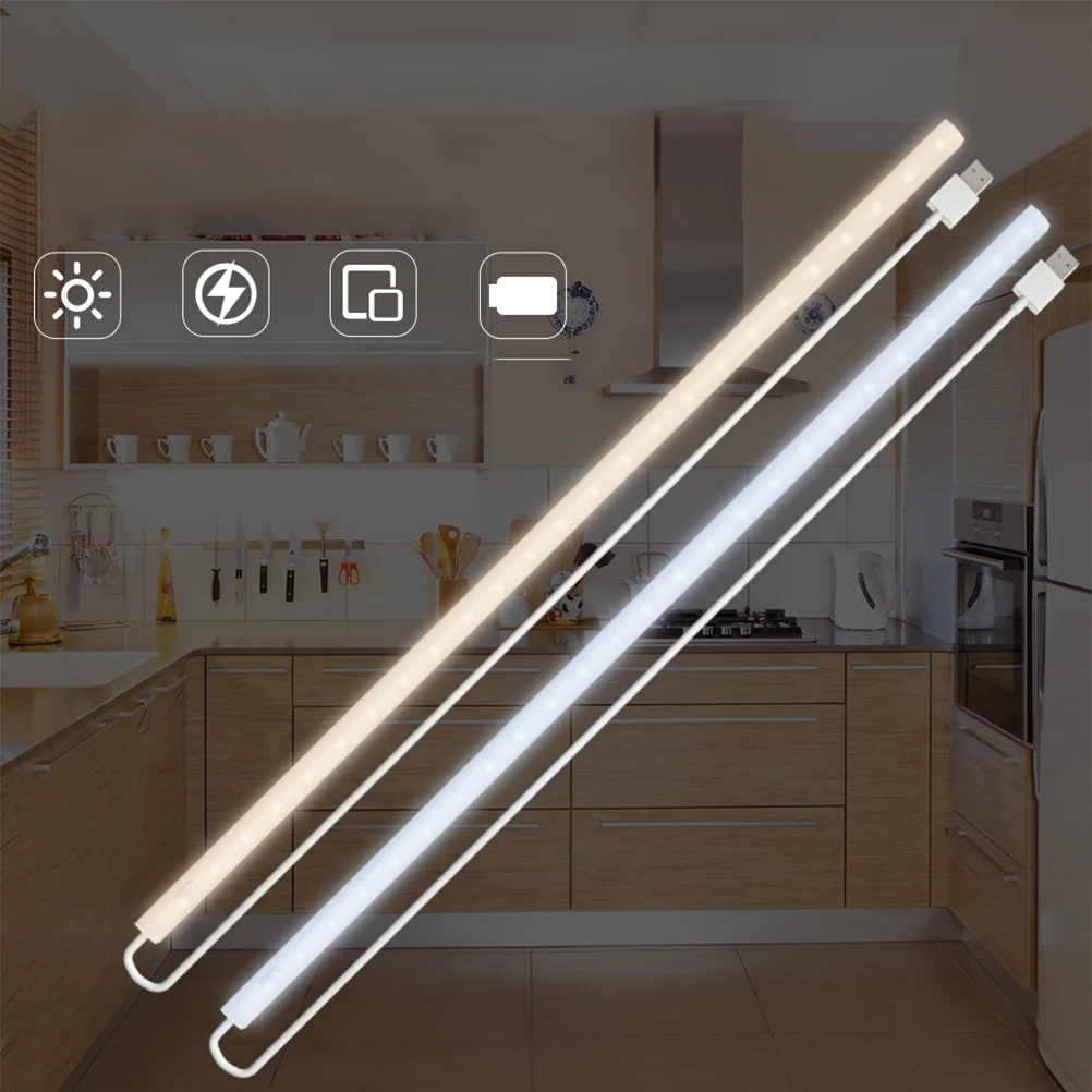 1 قطعة LED قطاع ضوء ذكي الاستشعار الأبيض 50 سنتيمتر USB اليد الاجتياح التعريفي تحت خزانة خزانة أضواء لدرجات السلم بار للمنزل