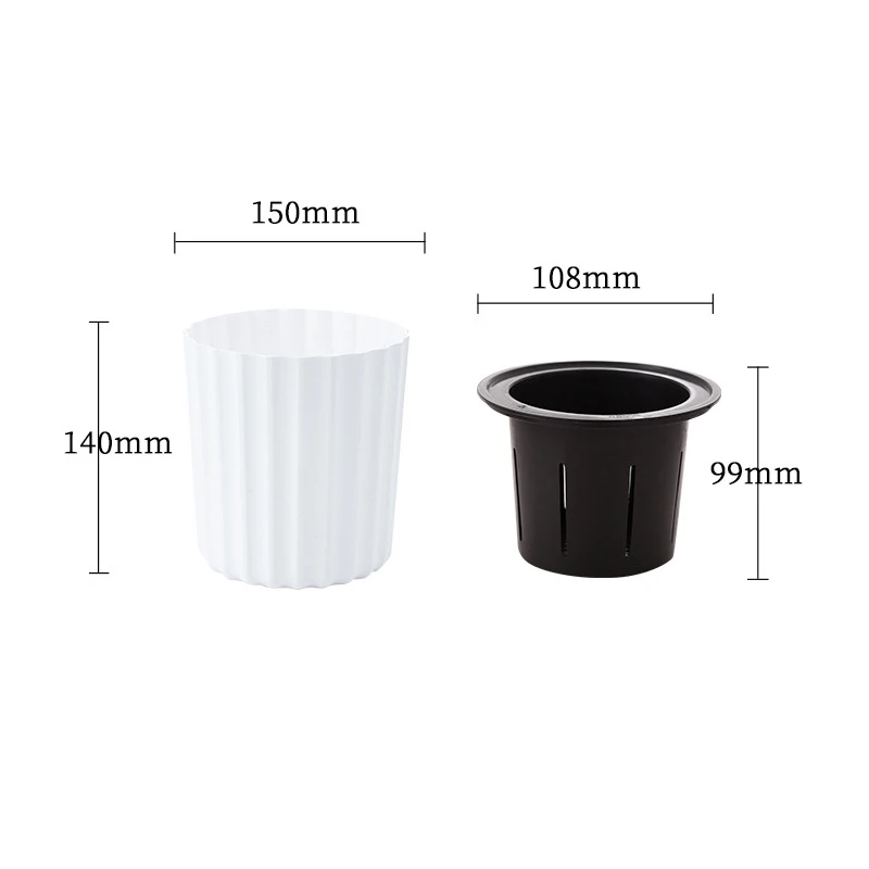 1PC Nordic Simple Ins Flowerpots White Round Self-Absorbent Lazy Pot Thickened Resin Durable Drop-Resistant Breathable