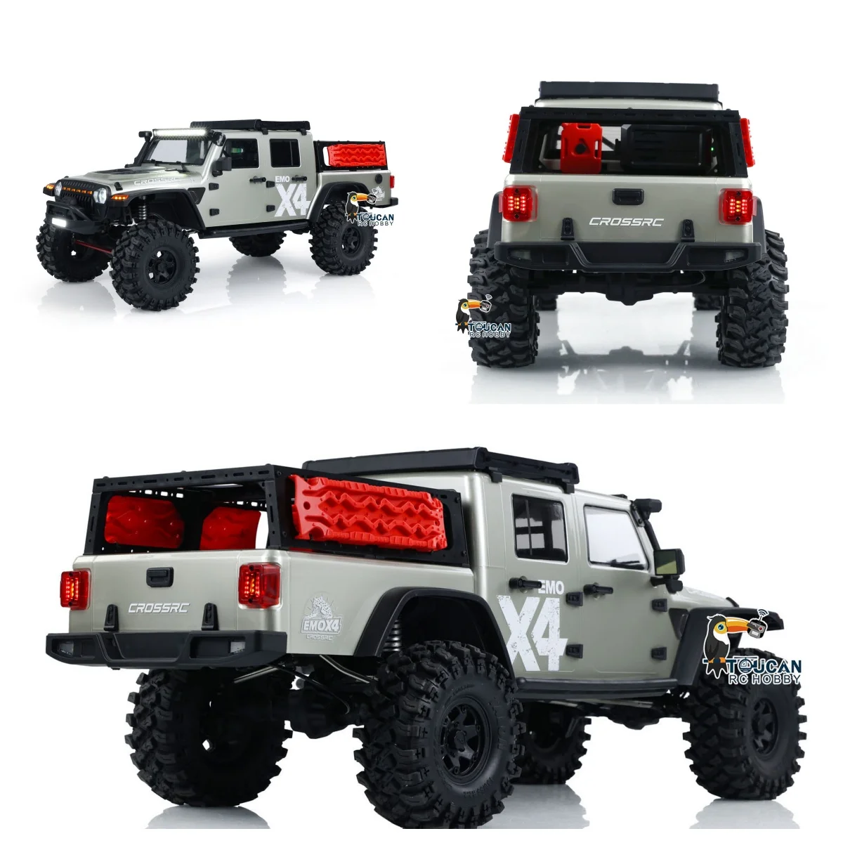 

В продаже 1/8 CROSSRC EMO X4 Гусеничный грузовик 436 мм Колесная база Свет Дифференциал RTR RC Модель для Trail Adventure