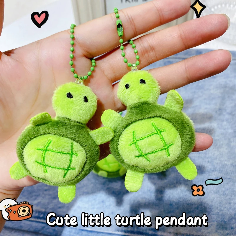 Funny Cartoon Soft Small Turtle Plush Keychain Pendant Cute Creative Mini Plush Coin Purse Creative Backpack Decoration Gifts