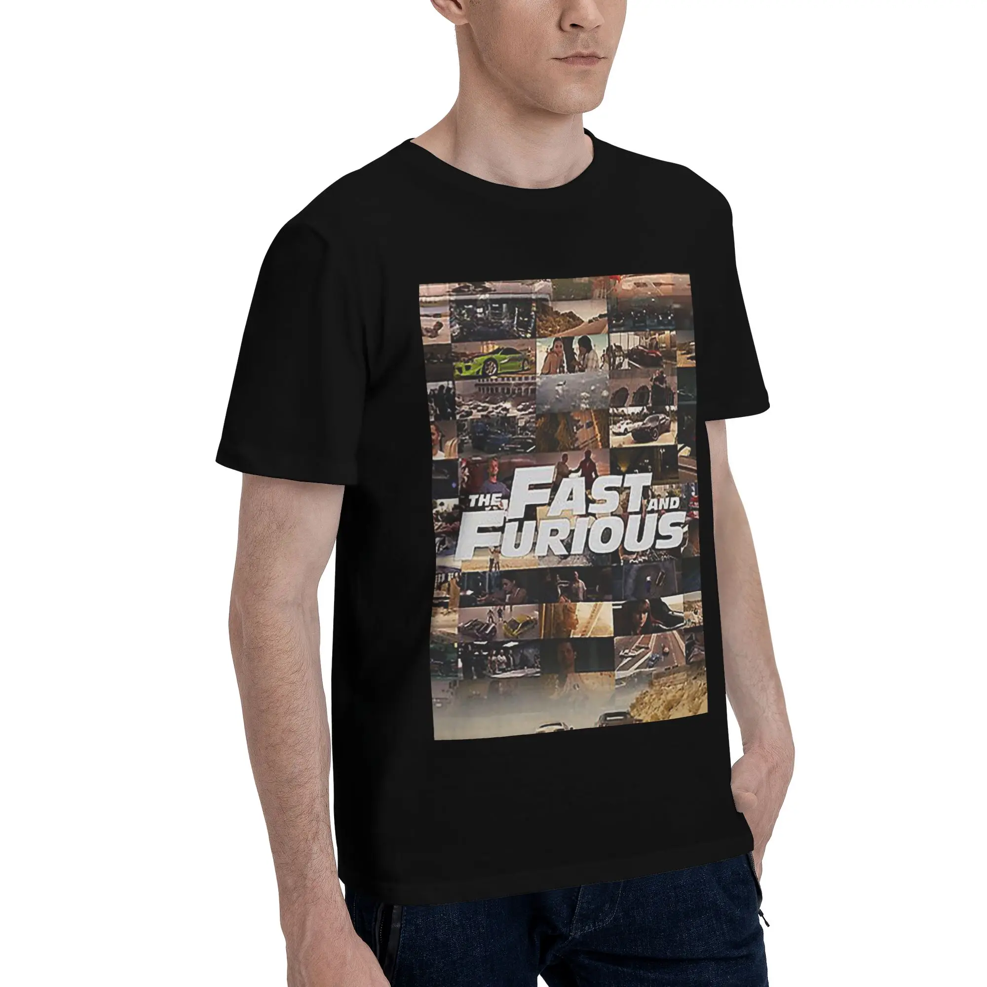 

Мужская футболка Fast and Furious Legends Tribute, футболки больших размеров, мужские хлопковые футболки с круглым вырезом, короткие летние мужские футболки