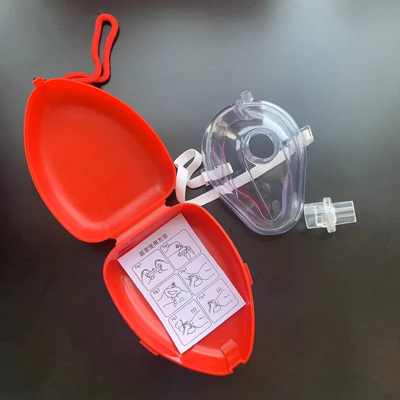 1Pc Artificial Respiration One-Way Breathing Valve Mask First Aid CPR Training Breathing Mask Protect Rescuers Mask Tools