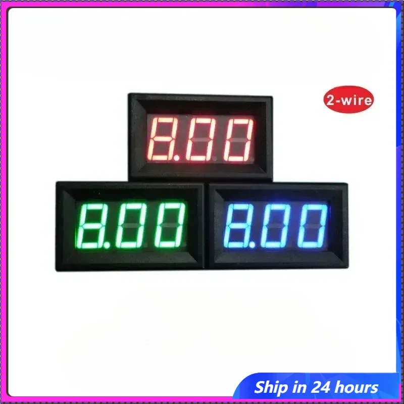 Двухлинейный светодиодный цифровой вольтметр постоянного тока от 2,5 В от 2,8 В до 30 В, 150 В, измеритель солнечной напряжения, дисплей 5 В, 12 В, 24 В, мотоциклетный автомобильный вольтметр, 3 В