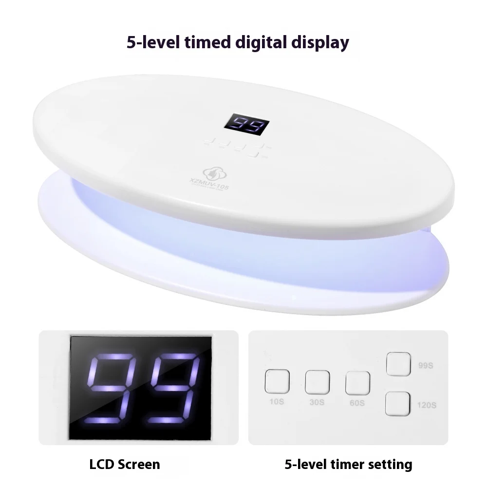 Lampa UV LED do paznokci o dużej mocy 256W, 96 diod LED do suszenia żelu do paznokci, profesjonalne narzędzie do szybkiego utwardzania paznokci do manicure i pedicure do użytku domowego