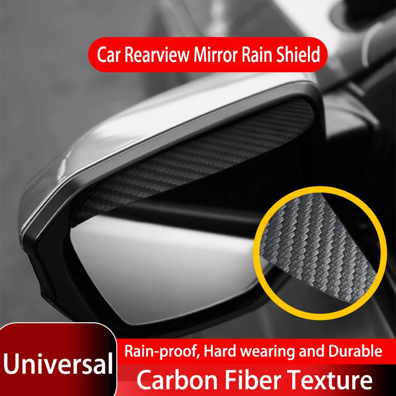 

Universal Car Rearview Mirror Rain Eyebrow Cover Rainproof Side Shield Sticker Sun Shade Exterior Accessories