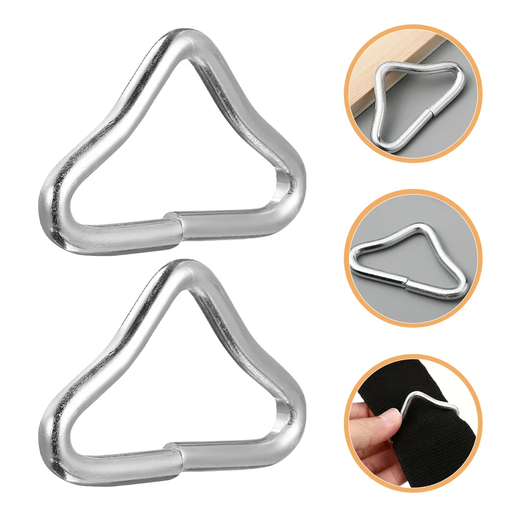 25 Pcs Trampoline Triangle Ring Metal Buckles Professional Parts Rings Portable