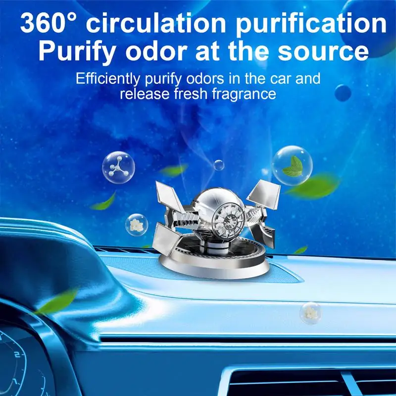 Car Solar Aromatherapy Unique Mecha Car Scent Aromatherapy Car Diffuser Freshener 360 Degree Fragrance Diffusion Scent Diffuser