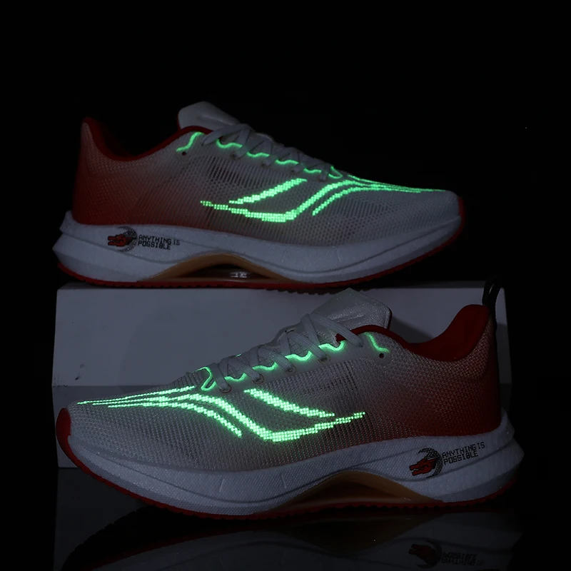 أحذية رياضية للرجال، أحذية جري خفيفة الوزن من ألواح الكربون، ممتصة للصدمات في الشتاء، مضادة للانزلاق، مقاومة للاهتراء، قابلة للتنفس