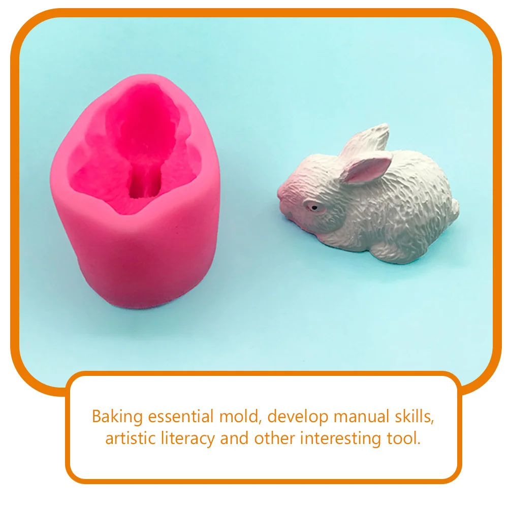 

Silicone Mold for Cake Decorating Bunny Shape Washable Reusable Baking Supplies Rosy Gel Chocolate Making Tools Smooth Surface