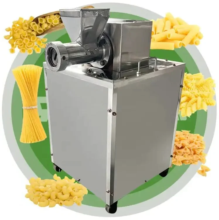 Automatic Electric Pasta Macaroni Make Machine Hollow Tube Noodles Forming Spaghetti Extruder Pasta Dough Kneading