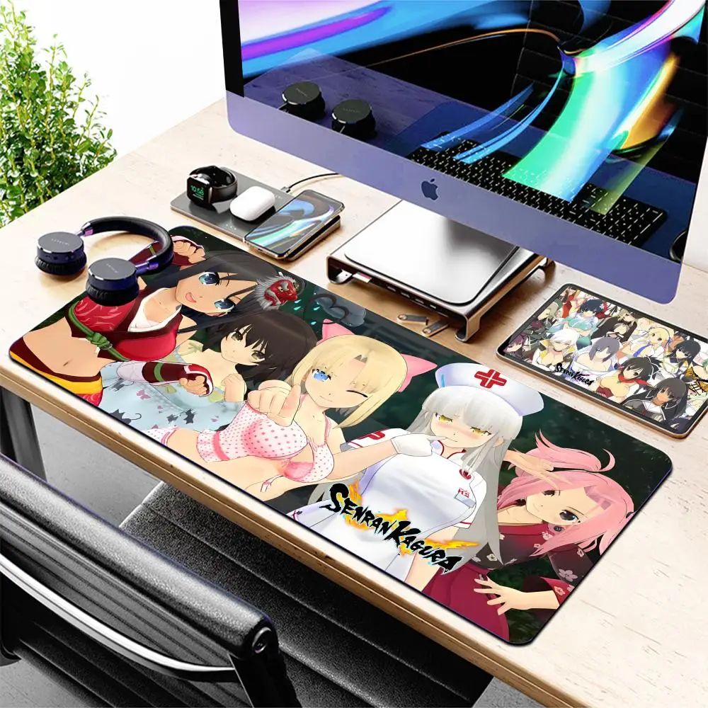 Keyboard Senran XXL Gamer Game Laptop Wireless Mouse Gaming Pad Mats Large Pads Office Cushion Kagura Table Accessories Big