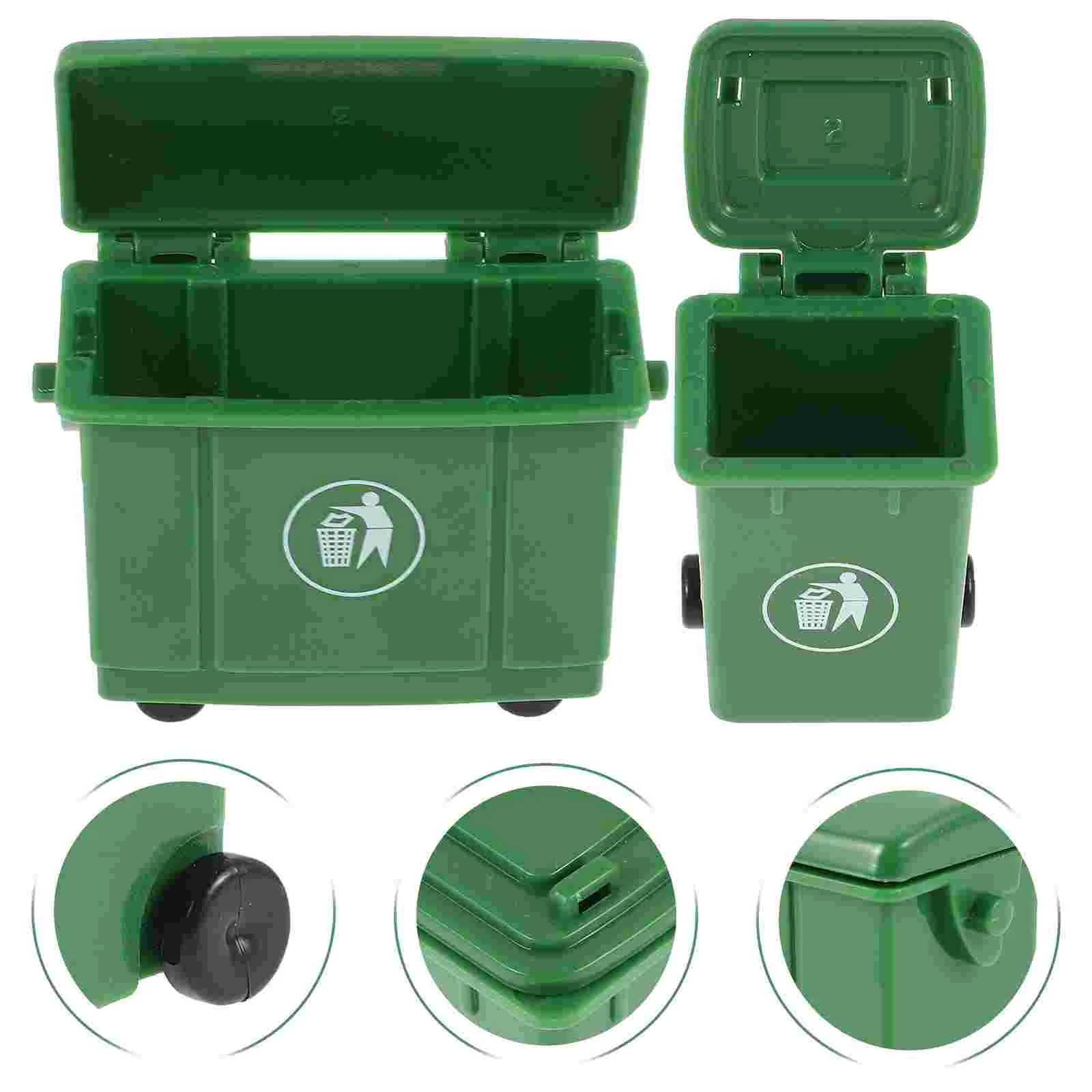 2 szt. Domek dla lalek puszki na śmieci miniaturowy kosz na śmieci mały domowy kosz na śmieci Model