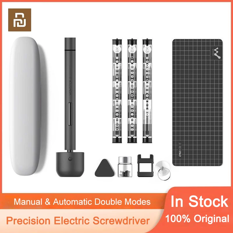 Xiaomi Mini Precision Electric Screwdriver Set Cordless Screwdriver Rechargeable with LED Light DIY Repair Tool Wowstick 1F Pro