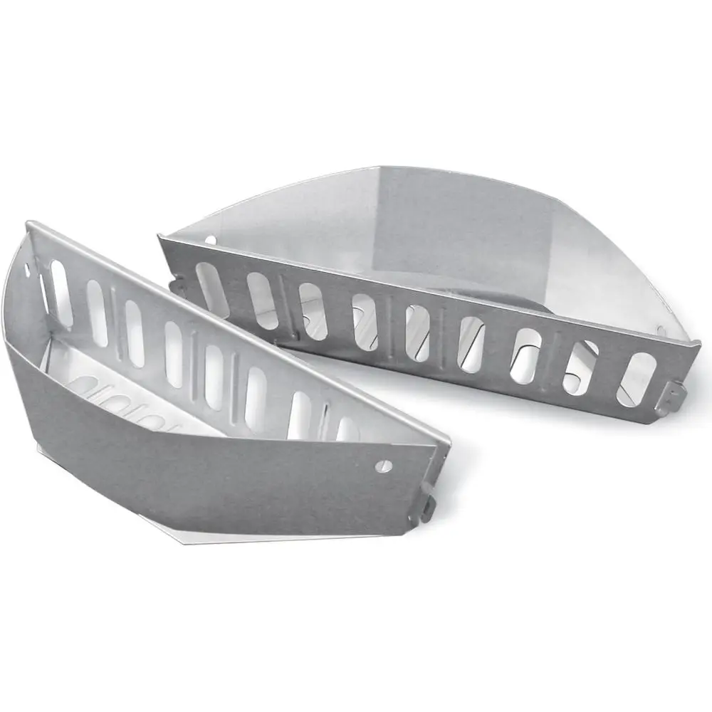 Char-Basket Charcoal Briquet Holders (Set of 2) – Aluminized Steel, Csion-Resistant Fuel Baskets for Indirect Grilling, Compatib
