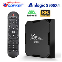 Woopker X96 Max Plus Ultra TV Box Android 11 Amlogic S905X4 4GB 32GB 64GB TVBOX AV1 8K Wifi BT X96 Max Media Player Set Top Box