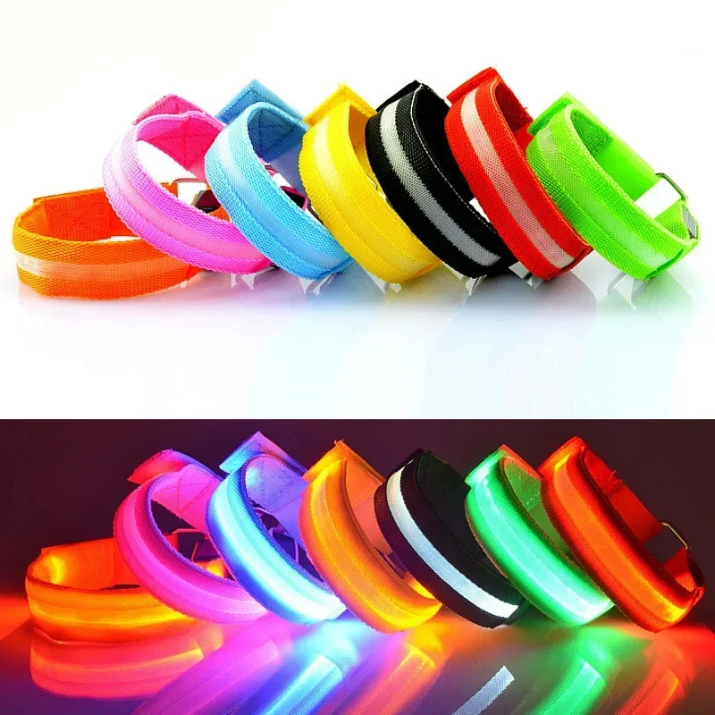 10pcs Flash Wrist Band Bracelet Arm Belt Light Bar Glow Party Running Luminous Glow Bangle Wedding Festival Christmas Halloween