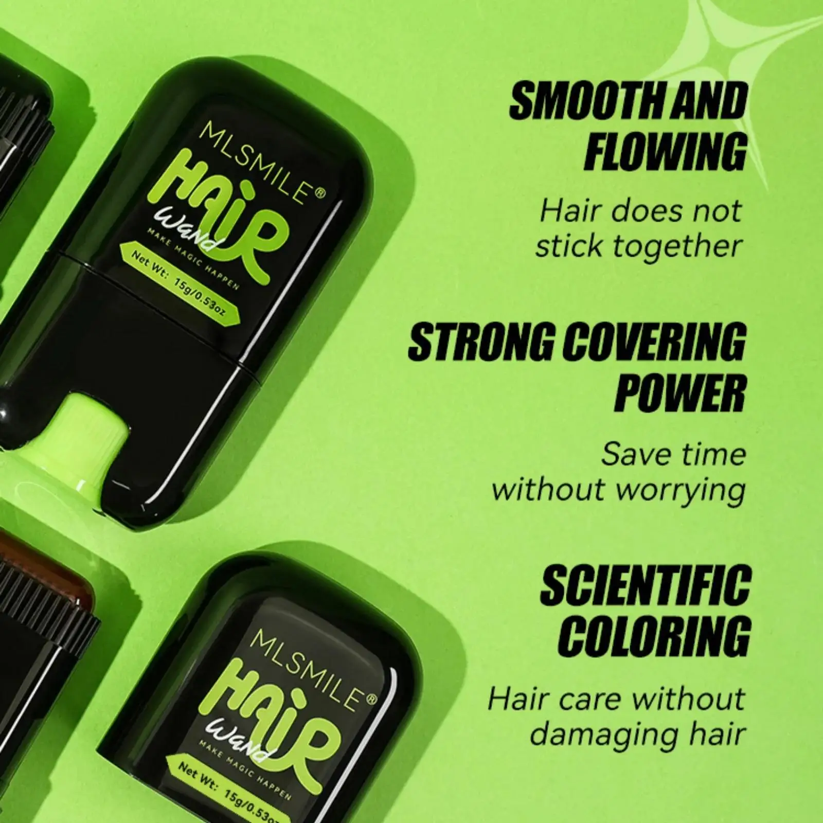 قلم صبغ الشعر غير يتلاشى، سهل الاستخدام، مشط للاستعمال مرة واحدة، رمادي أسود، لون طبيعي، تغطية دائمة، تلوين الشعر