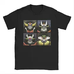 Go Nagai Tribute Grendizer Jeeg Mazinger Z Great Mazinger T-Shirts Men 100% Cotton Tees Round Collar T Shirt Printed Clothes
