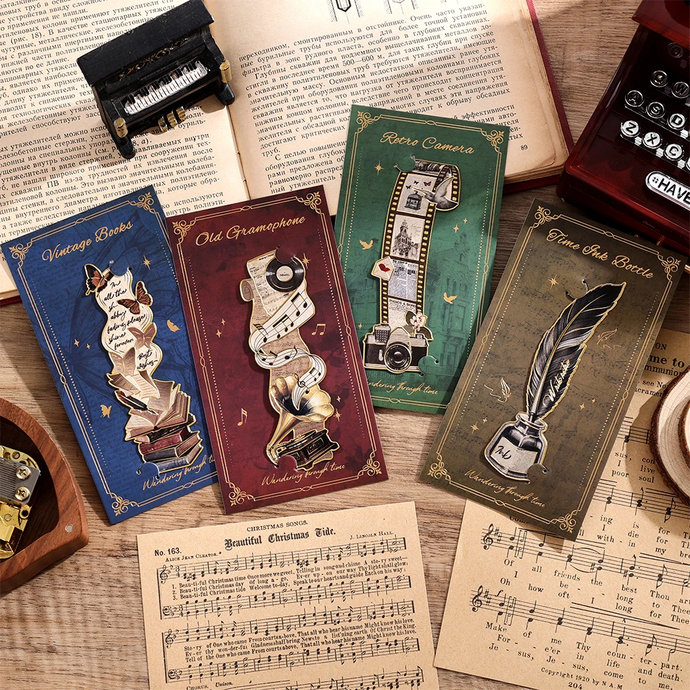 1 Stück Vintage-Lesezeichen aus Metall in Tintenflasche, einzigartiger Seitenhalter im Film- und Buchdesign, perfektes Geschenk für Buchliebhaber, Lehrer, Studenten