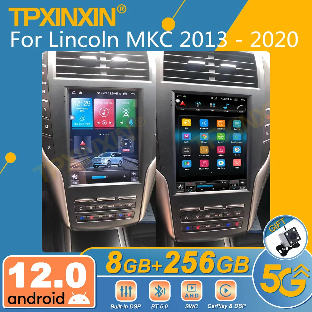 

Автомагнитола 2DIN на Android 12 для Lincoln MKC 2013-2020, мультимедийный плеер с GPS Навигатором