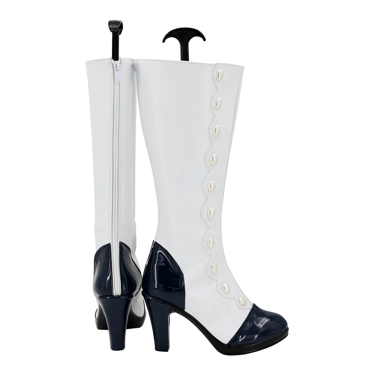 Black Butler Ceil Cosplay Shoes High Heel White Boots Custom Made