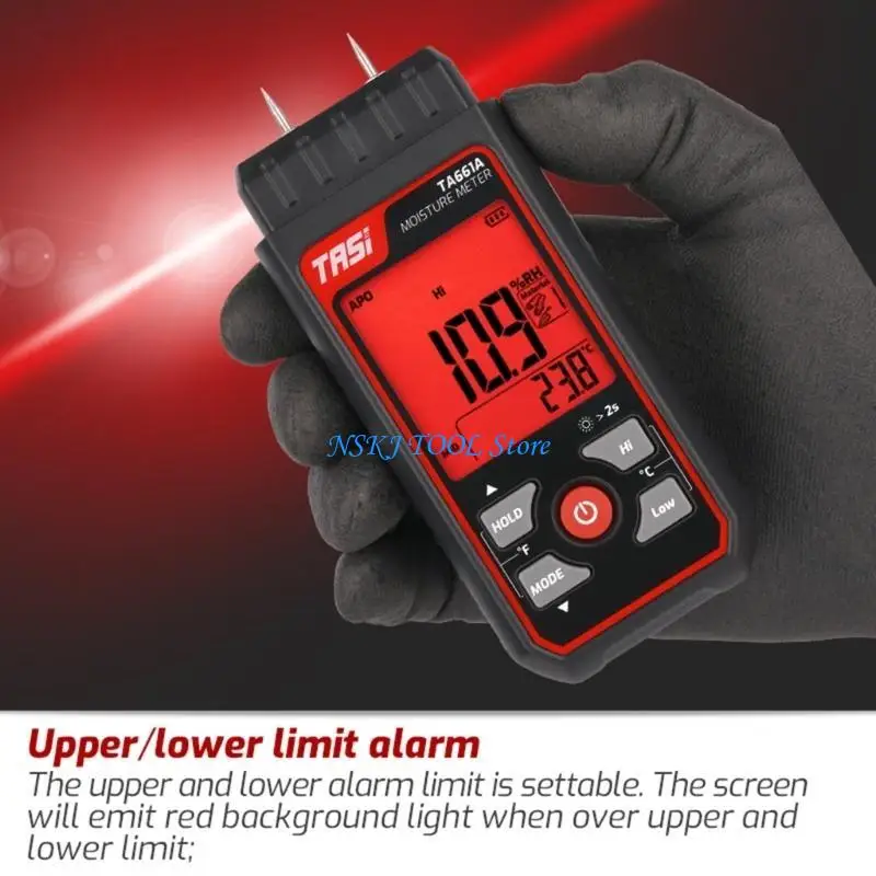 

L8RC Two-Pins Moisture Meter Humidity Damp Detector Tester With DigitalsDisplay