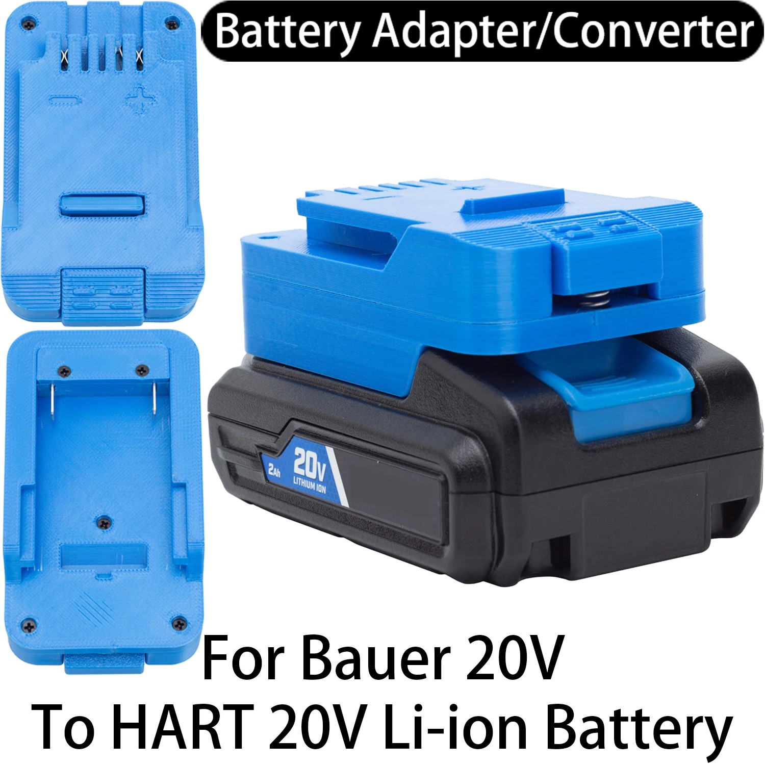 

Adapter Converter For Bauer 20V Li-ion Tool To Hart 20V Li-ion Battery Adapter Converter Power Tool Accessory