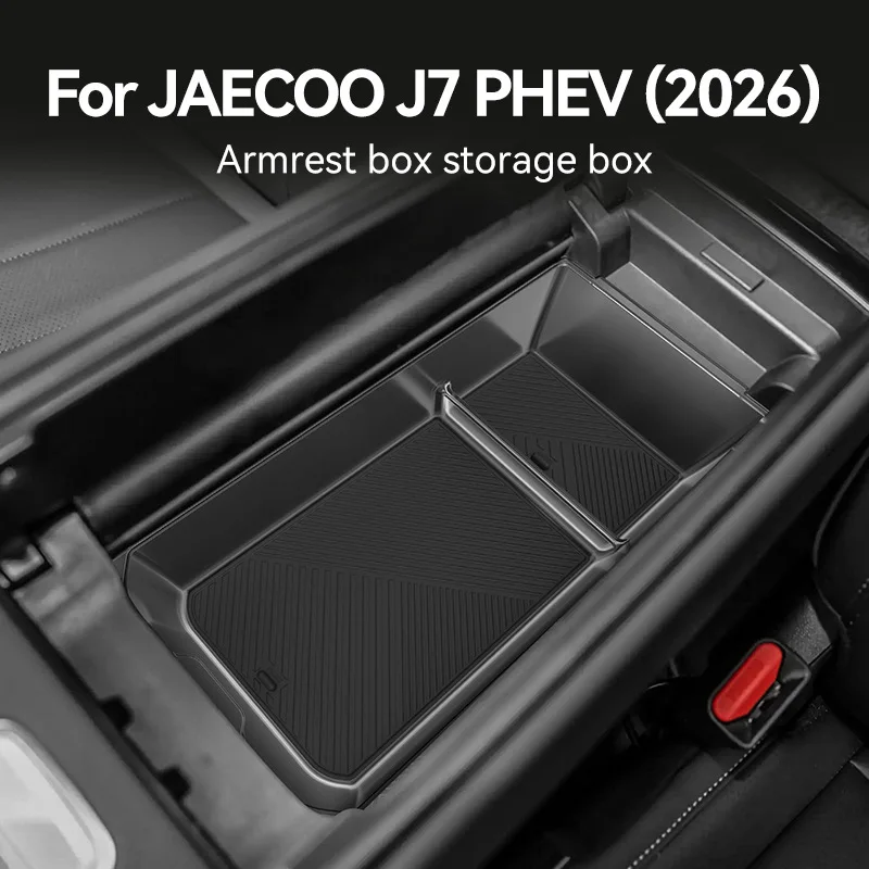 Caixa de armazenamento para apoio de braço, para Chery JAECOO J7 PHEV 2026, bandeja organizadora para a consola central, acessórios para o interior do