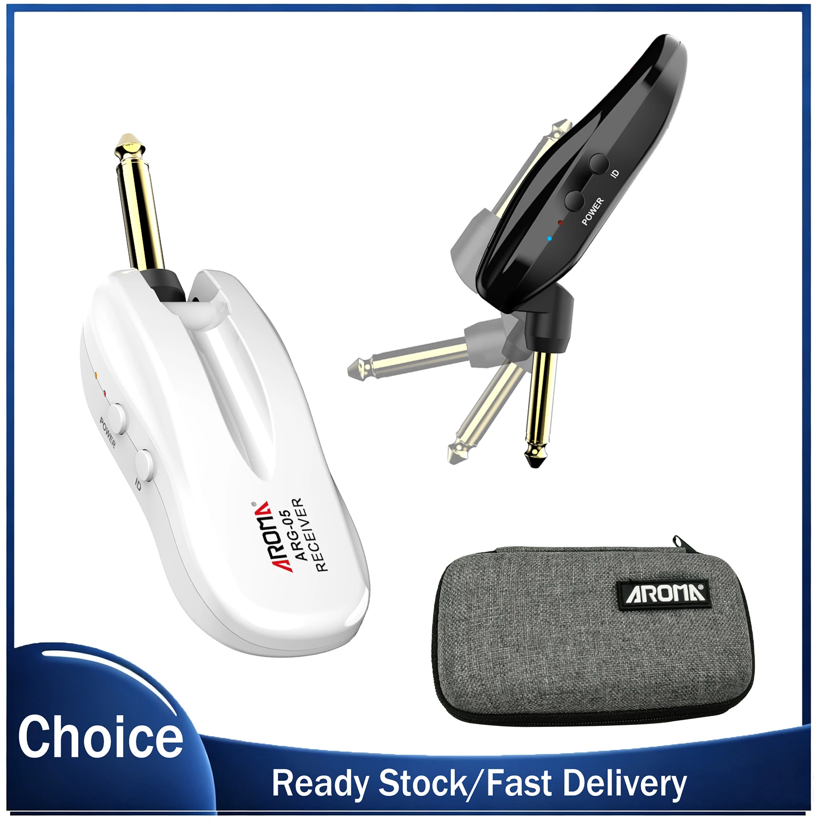 AROMA ARG-05 Guitar Wireless System Wireless Audio Transceiver with Transceiver Rechargeable Guitar Parts and Accessories