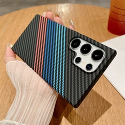 Ultra Thin Carbon Fiber Texture Magnetic For Magsafe Case For Samsung S25 S24 S23 S22 Note 20 Ultra 10 Plus Hard PC Matte Cover