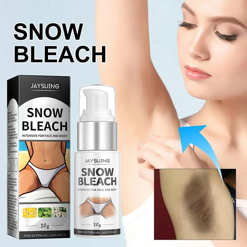 30ml Body Whitening Bleach Cream Brighten Underarm Snow Dark Cream Elbow Removal Intimate Knees Parts Joint Bleach Spots J6X9