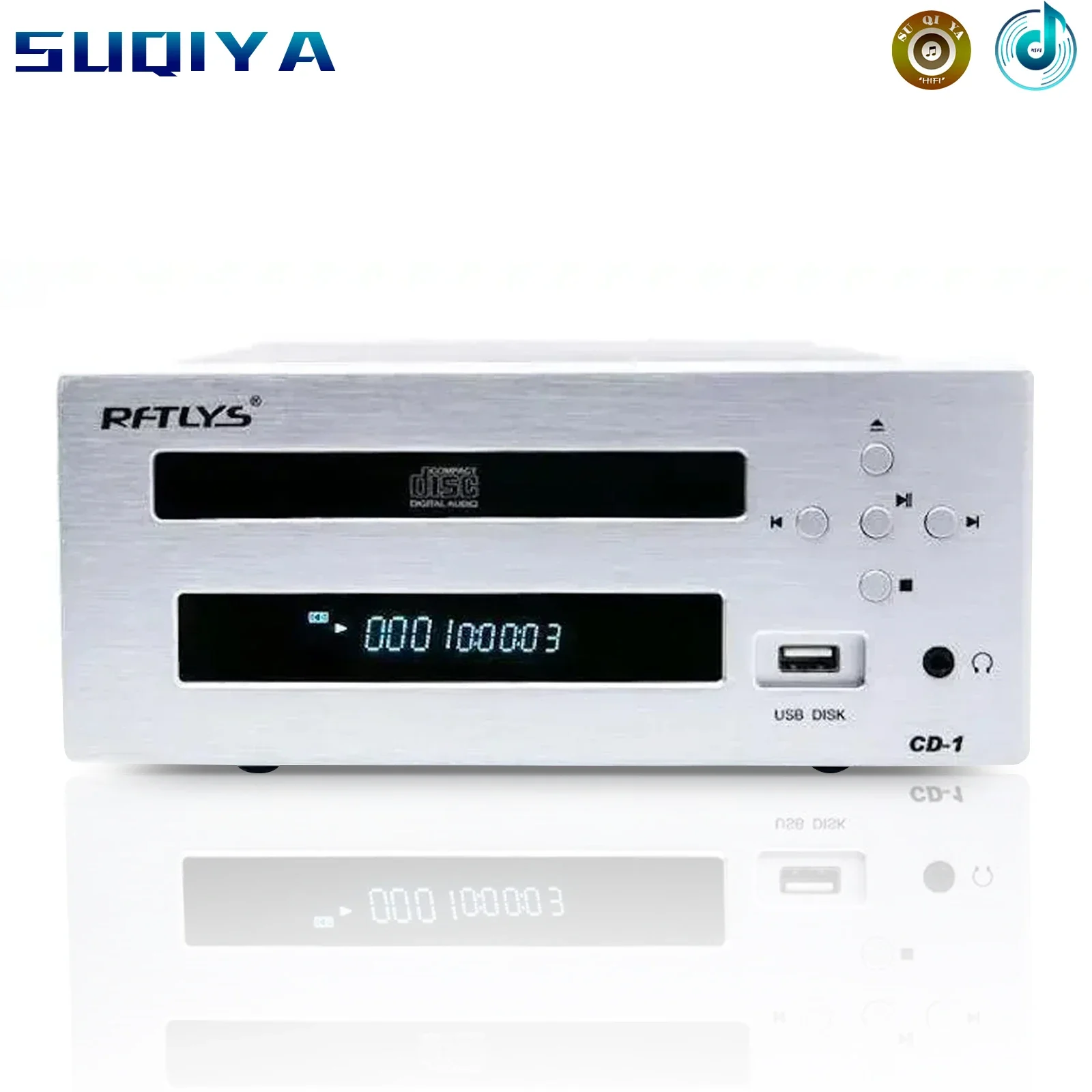 

RFTLYS CD1 XLR CD Player HIFI EXQUIS USB Disk Reader Decoder Balanced Headphone Remote