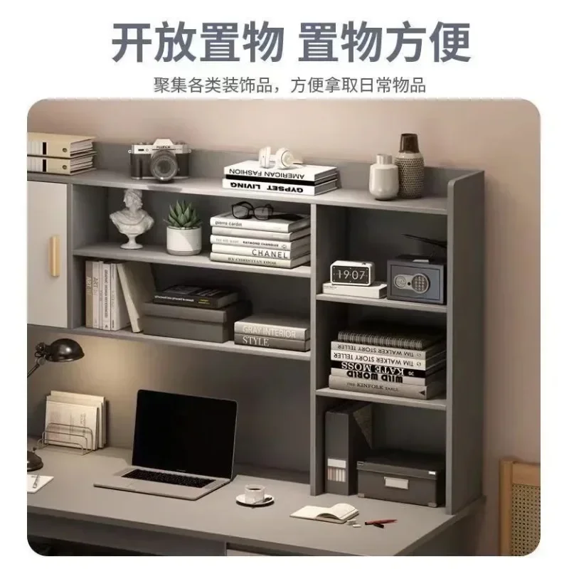 DSA- desk bookshelf integrated table, home writing desk, bedroom computer office, multi-layer