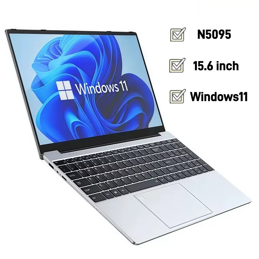 Intel N5095 15.6" IPS gaming laptops portable notebook computer pc 16GB 32GB DDR4 512G/1TB SSD Windows11 Backlit Keyboard deals
