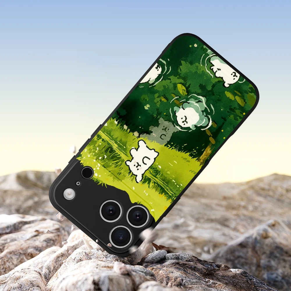 لطيف الدب الغابات نمط غطاء من البولي يوريثان كوكه آيفون 17 ProMax 17 الهواء 16 15 14 13 12 11 برو ماكس XS Max7 8 Plus 16e 16 Plus