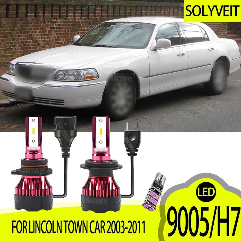

2/4pcs Auto LED Headlight Kit HB3 H7 High Low Beam 12v Waterproof For Lincoln Town Car 2003 2004 2005 2006 2007 2008 2009-2011