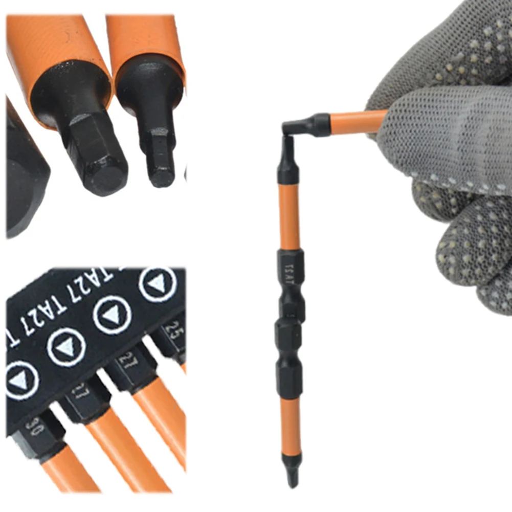 

Набор из 10 треугольных отверток с магнитными головками из легированной стали S2: биты TA12, TA14, TA16, TA18, TA20, TA23, TA25, TA27 (2 шт.) и TA30