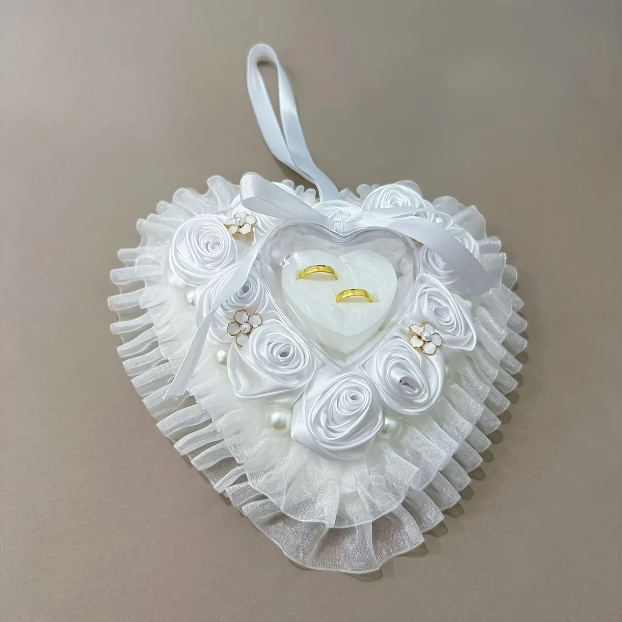 Elegantes Rosenringkissen, Heiratsantrag der Braut, Jahrestag – Hochzeitsfeier-Dekoration