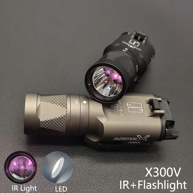 Tactical Flashlight X300V LED and IR Light 850nm Dual Output Outdoor Hunting Scout Light Fit 20mm Rail Metal - Image 2