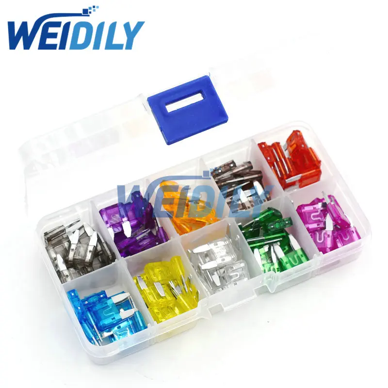 

100PCS Small Fuse Kit Auto Automotive Car Boat Truck Blade Fuse Box Assortment Set 2A 3A 5A 7.5A 10A 15A 20A 25A 30A 35A