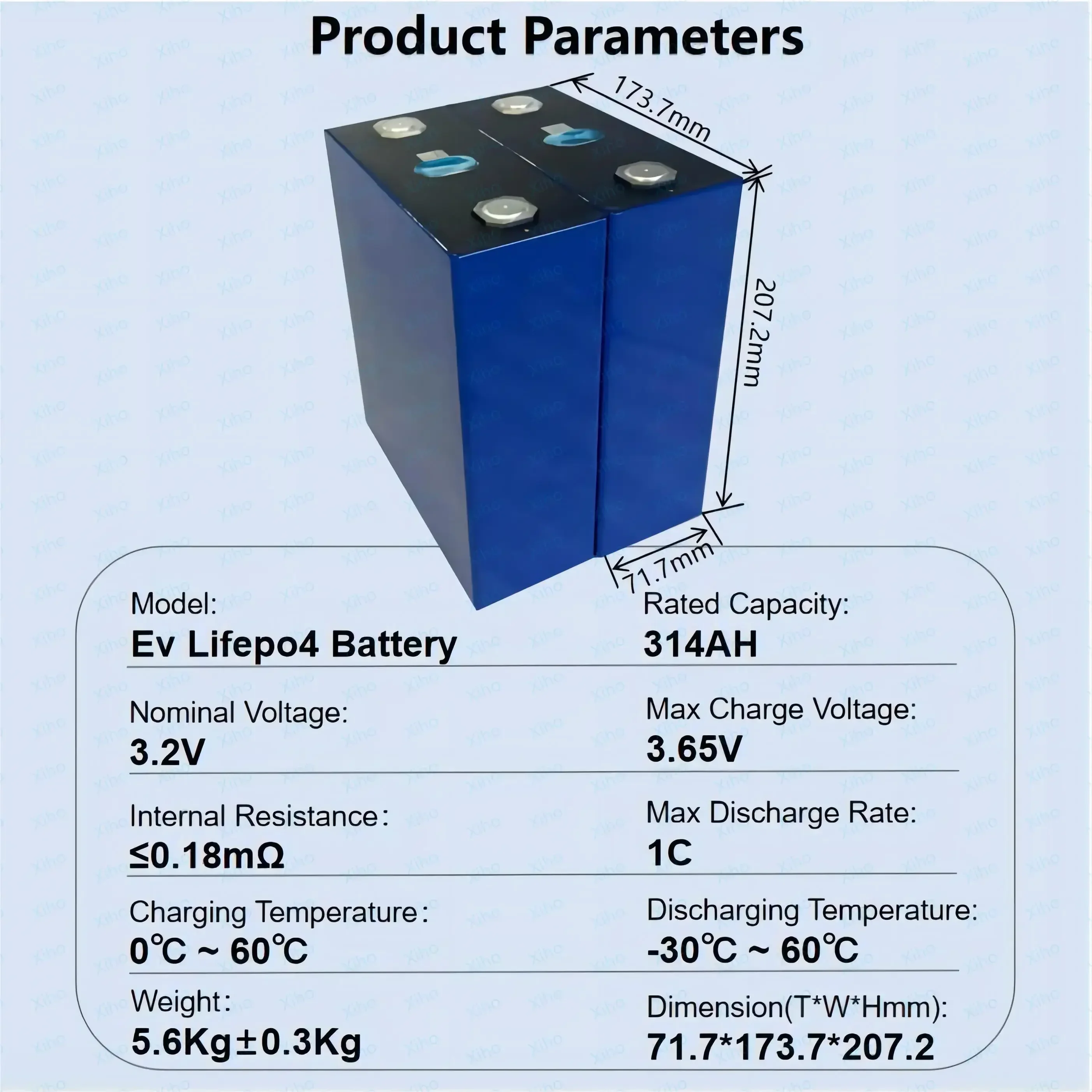 4PCS  3.2V 314Ah 306Ah 280Ah 8000 cycle Lifepo4 battery LF280K lithium iron phosphate battery household solar cell