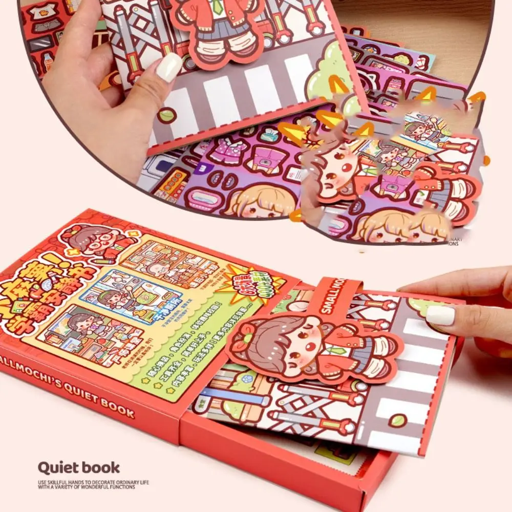 

Hand Ledger Activity Books Handmade Quiet book Paper Sticker Book Telado Busy Book Cartoon Kawaii DIY Scene Material Sticker DIY
