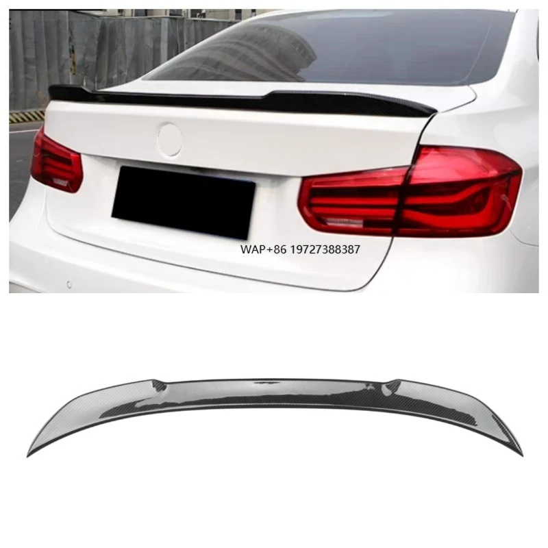 100% Dry Carbon Fiber CS Style Rear Spoiler Duck Tail Spoiler for 3 Series F30 F35 F80 M3 2012-2019 Car Trunk Spoiler Wing