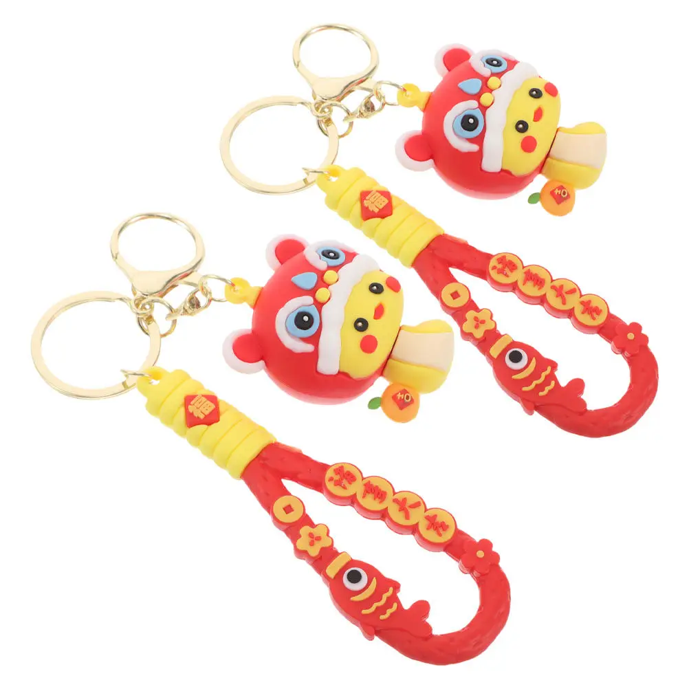 2Pcs Zodiac Snake Keychain Year of The Snake Mascot Lucky Charm Car Purse Backpack 2025 Chinese New Year Accessories