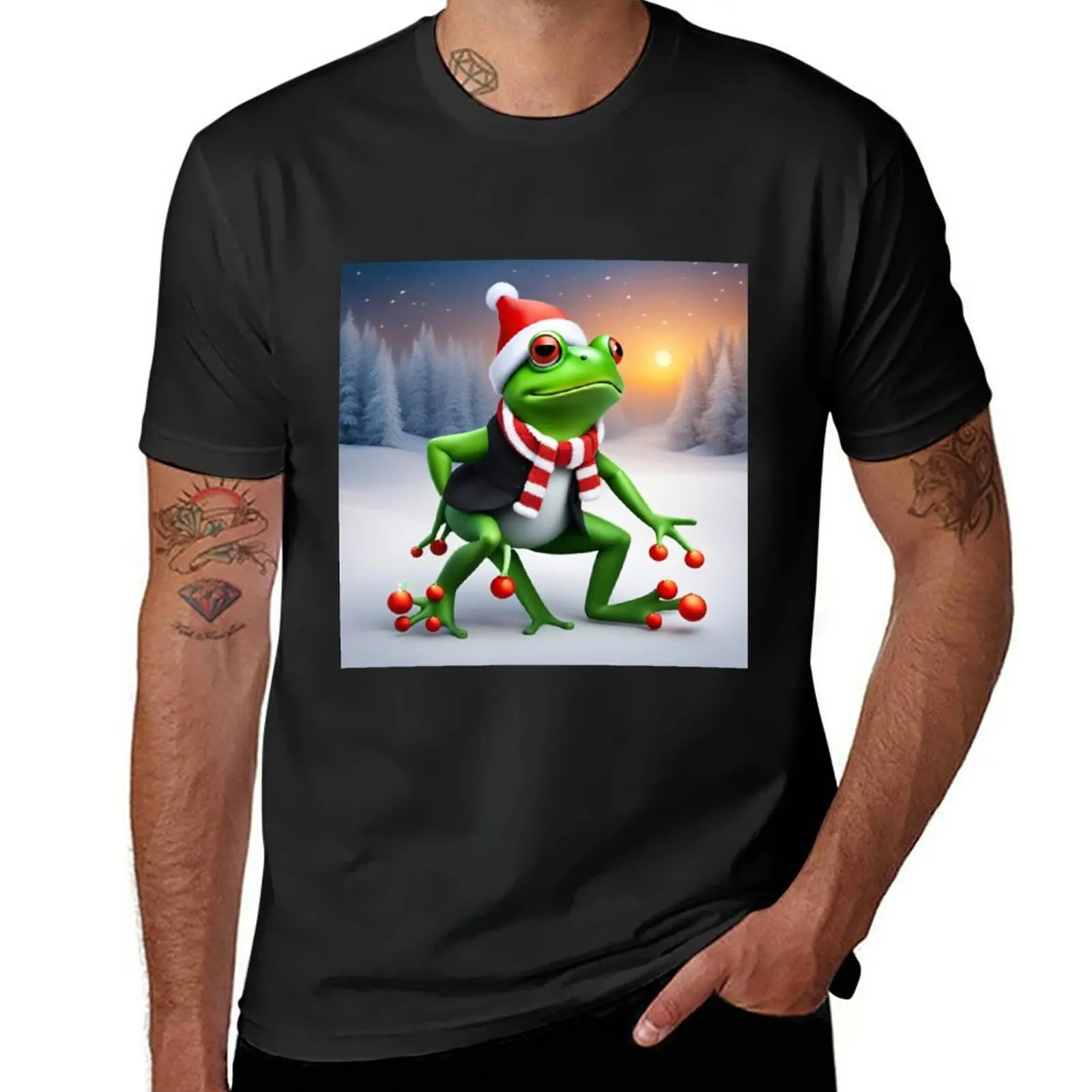 Christmas Frog: Jolly Jumper Toad T-Shirt plus size t shirts cute clothes sweat shirt animal print shirt for boys T-shirt men