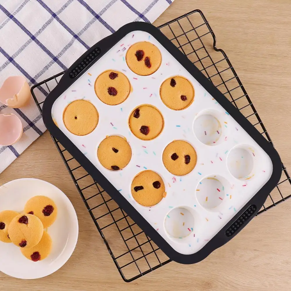 Healthy Baking Mold Nonstick Silicone Muffin Pan for Baking Mini Cupcakes Muffins Egg Bites 24 Cup Easy Release for Versatile