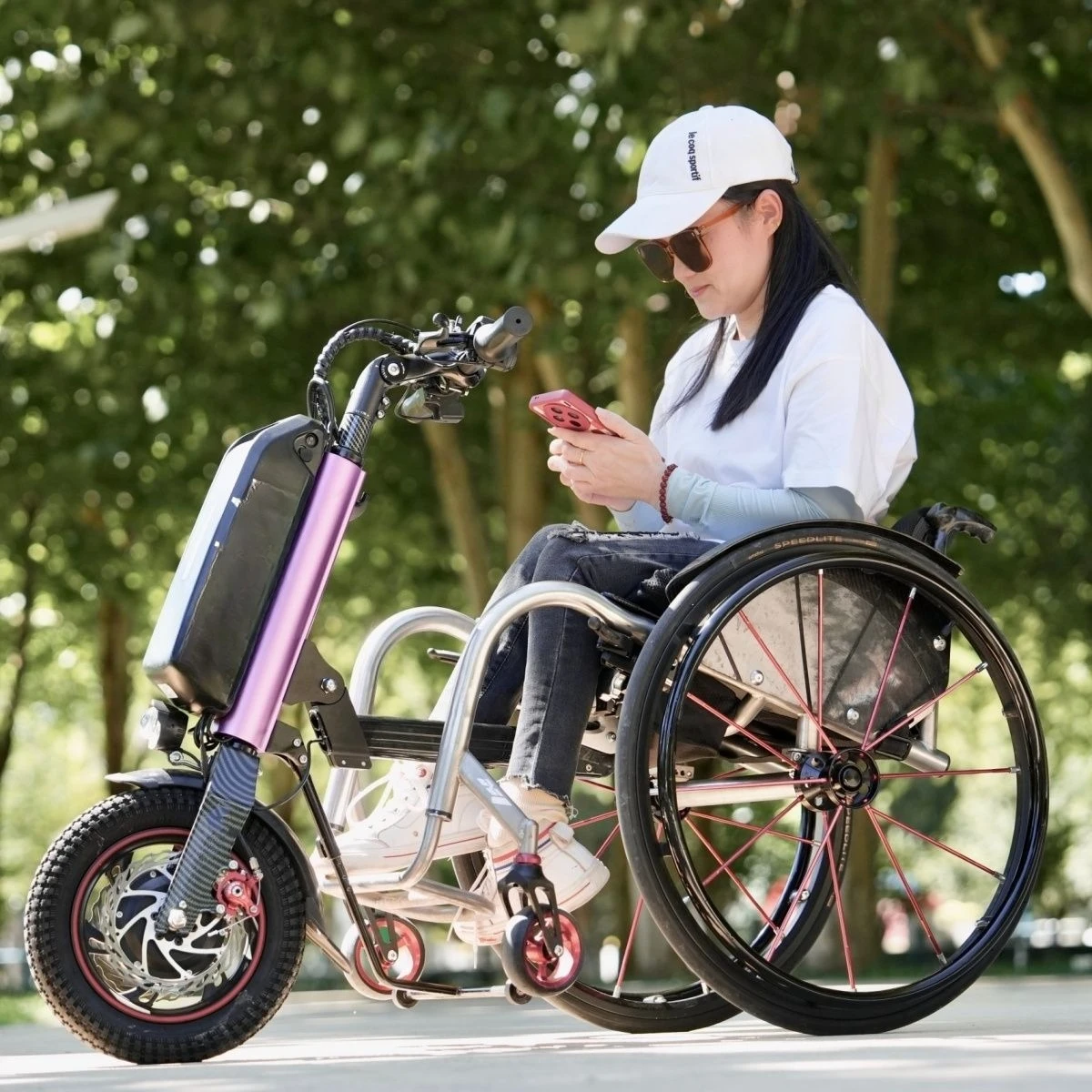 

Three-wheeled electric vehicle disabled car lightweight folding aluminum alloy moped