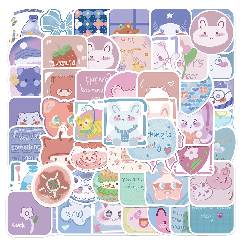 

10/30/50pcs Ins Style Cute Cartoon Animal Stickers Creative Graffiti Sticker Laptop Guitar Phone Luggage Classic Kids Toy Decals